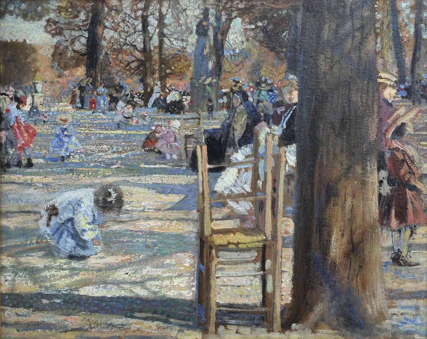 Исаак Бродский, «Весна в Люксембургском парке», 1910 год