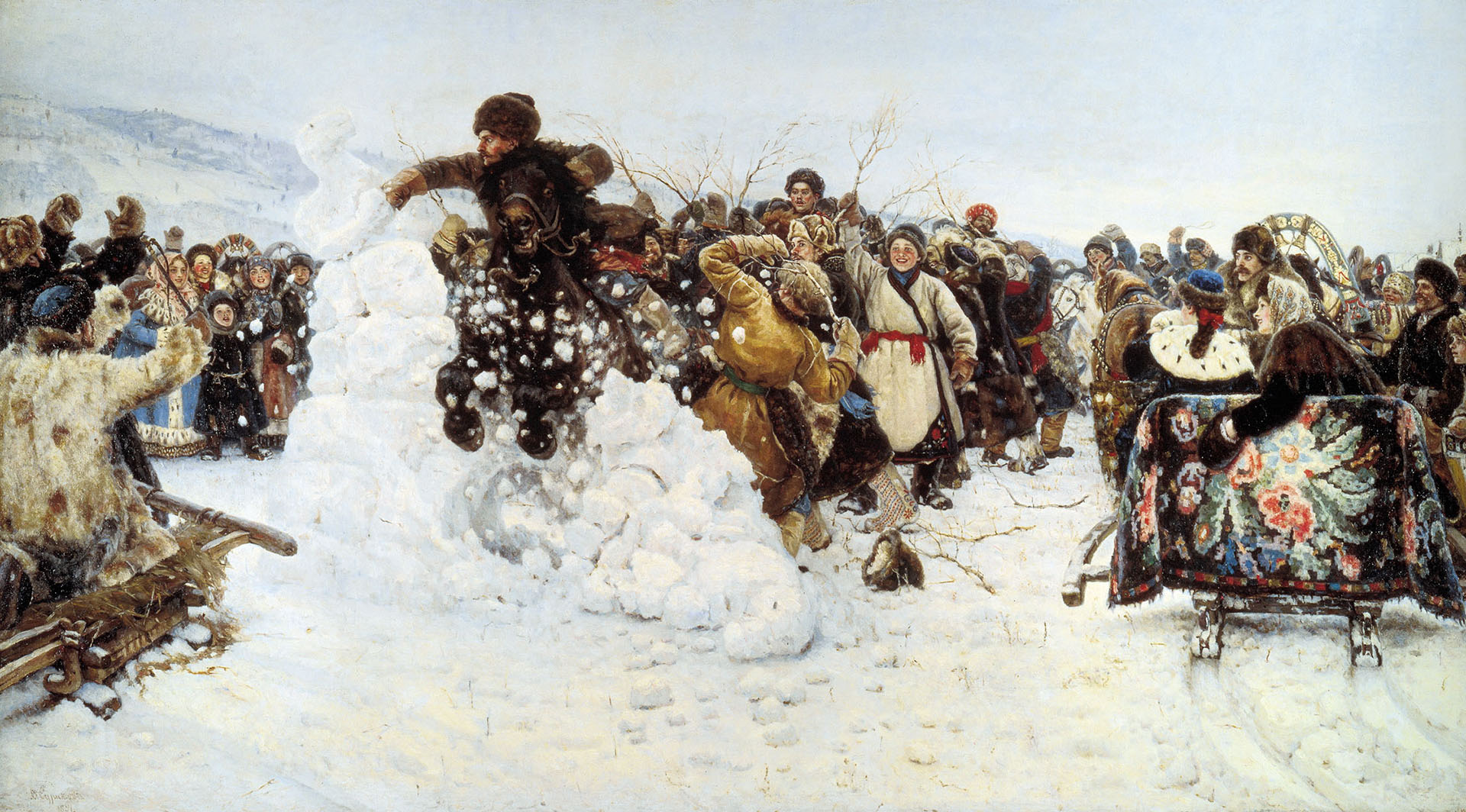 В.И. Суриков «Взятие снежного города», 1891 год
