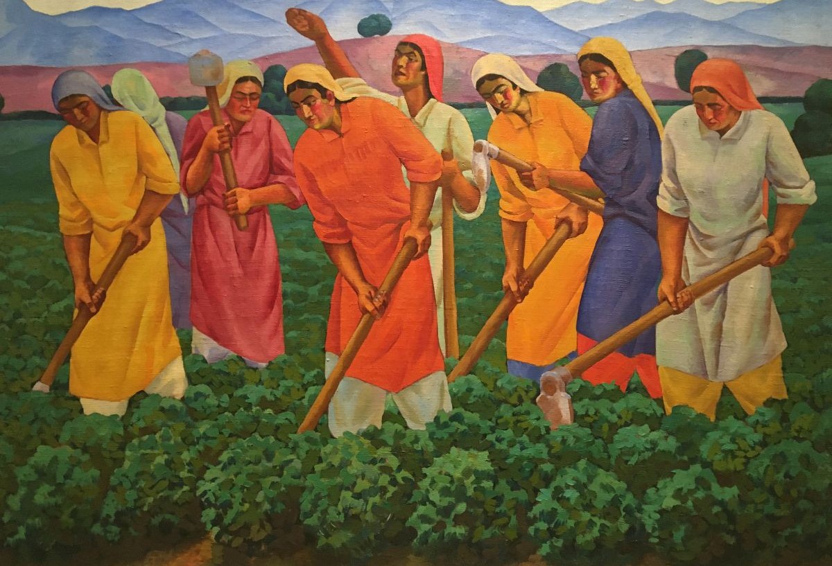 Николай Карахан. «Окучка хлопка». 1933. ГТГ