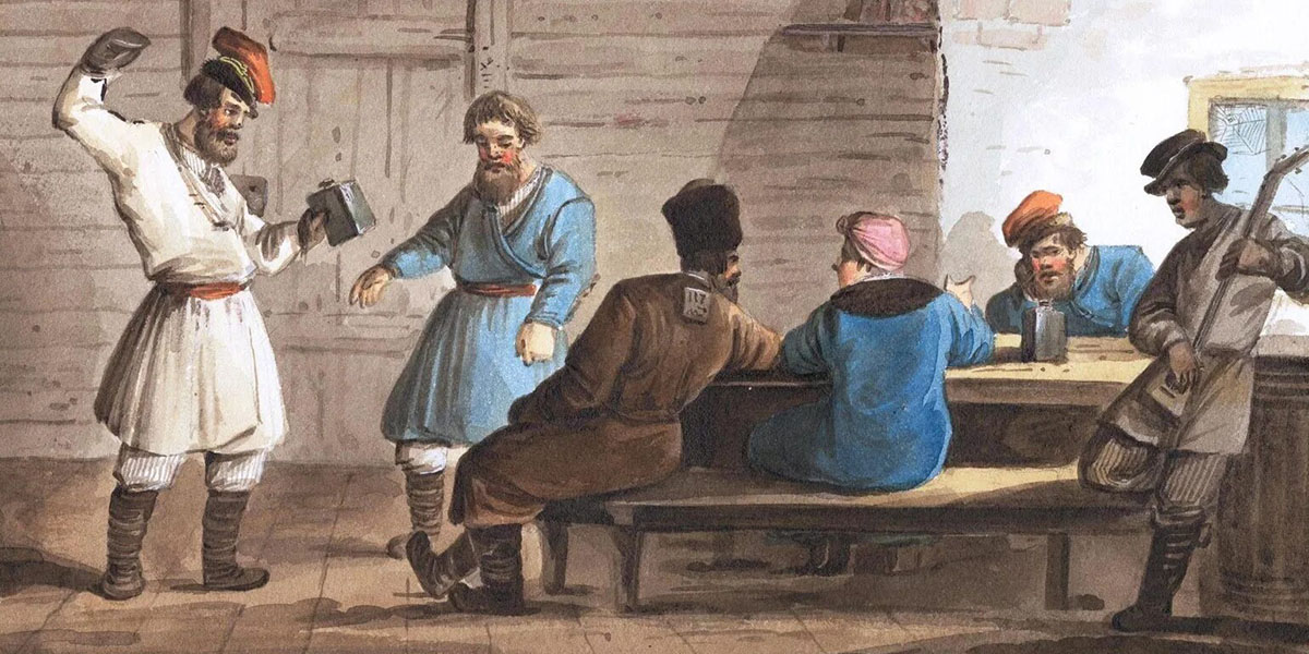 Карл Кольман, «В русском трактире», 1817 год