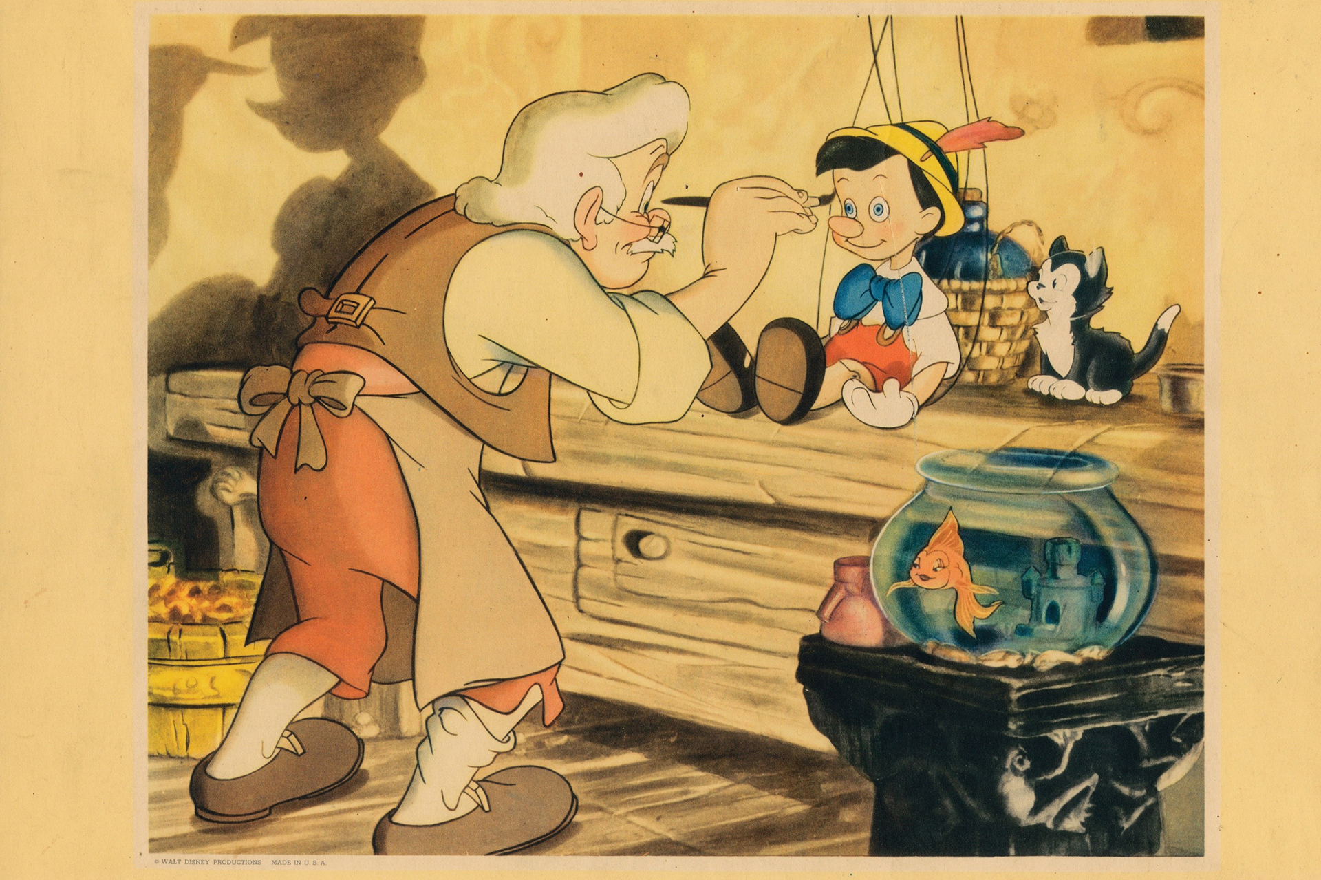 Кадр из анимационного фильма «Пиноккио», 1940 год