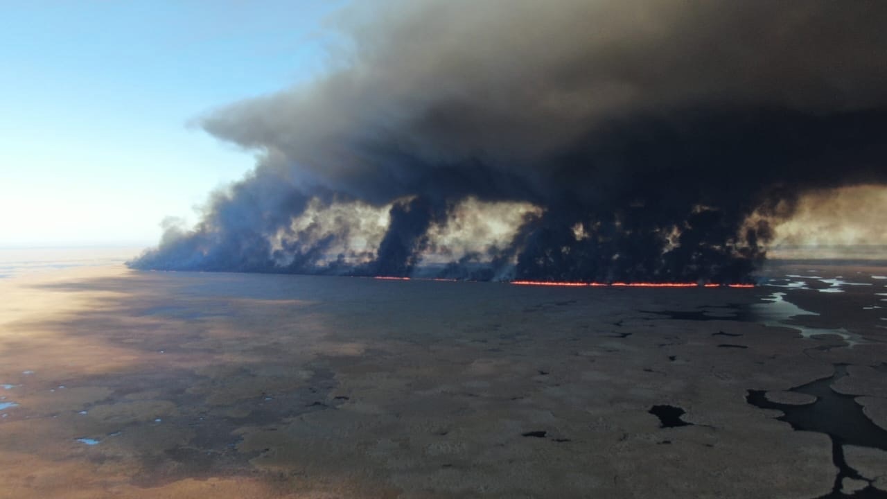 Возгорания в Астраханском биосферном заповеднике