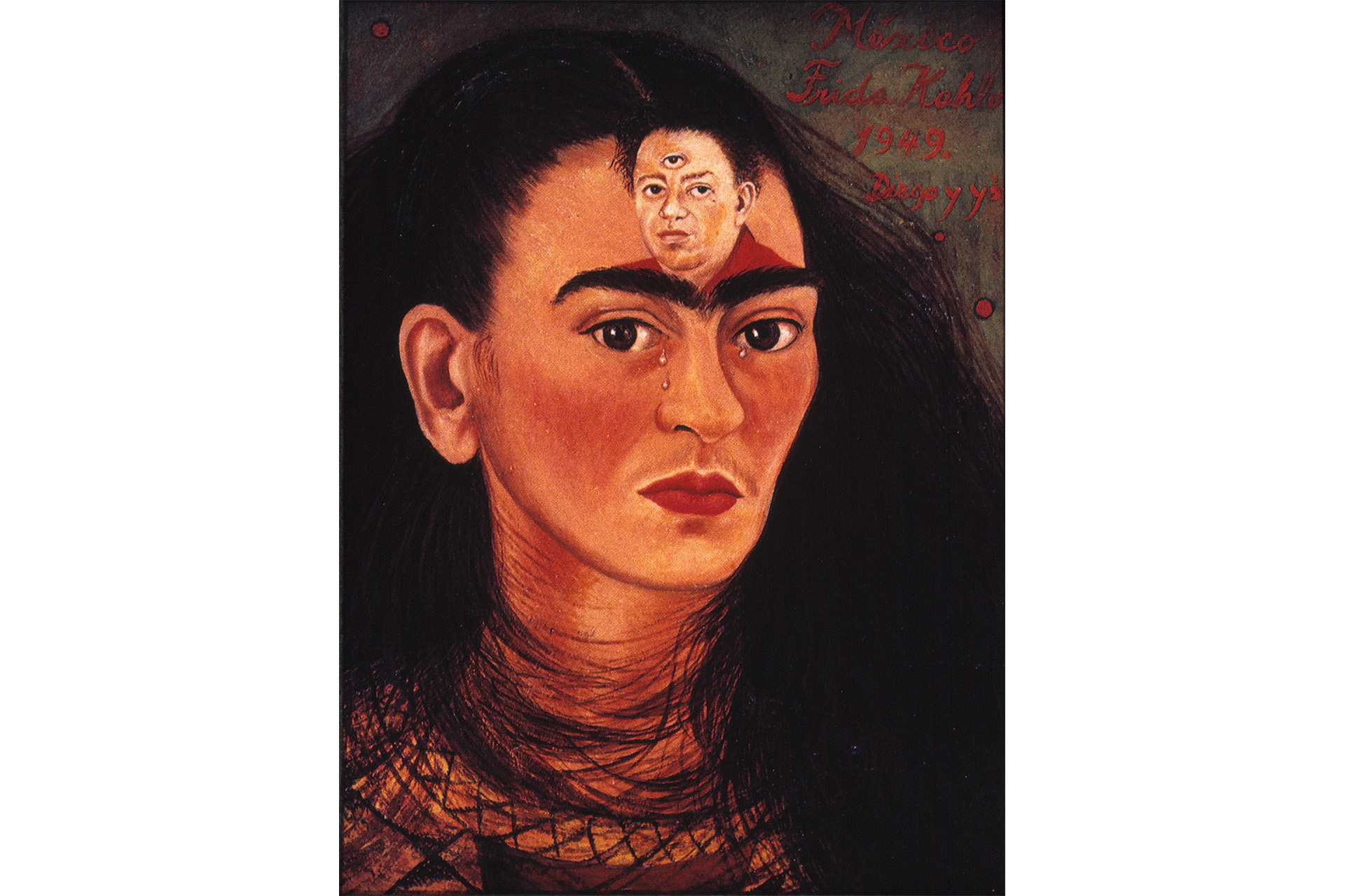 Портрет Фриды Кало «Диего и я», 1949 год