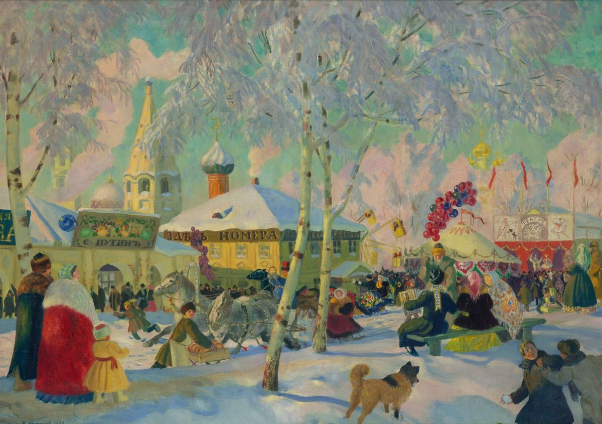 Борис Кустодиев. «Гулянье». 1922. Холст, масло