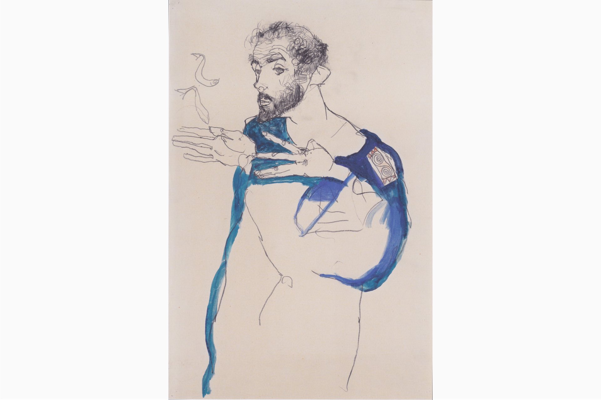 Эгона Шиле Густав Климт в синем халате