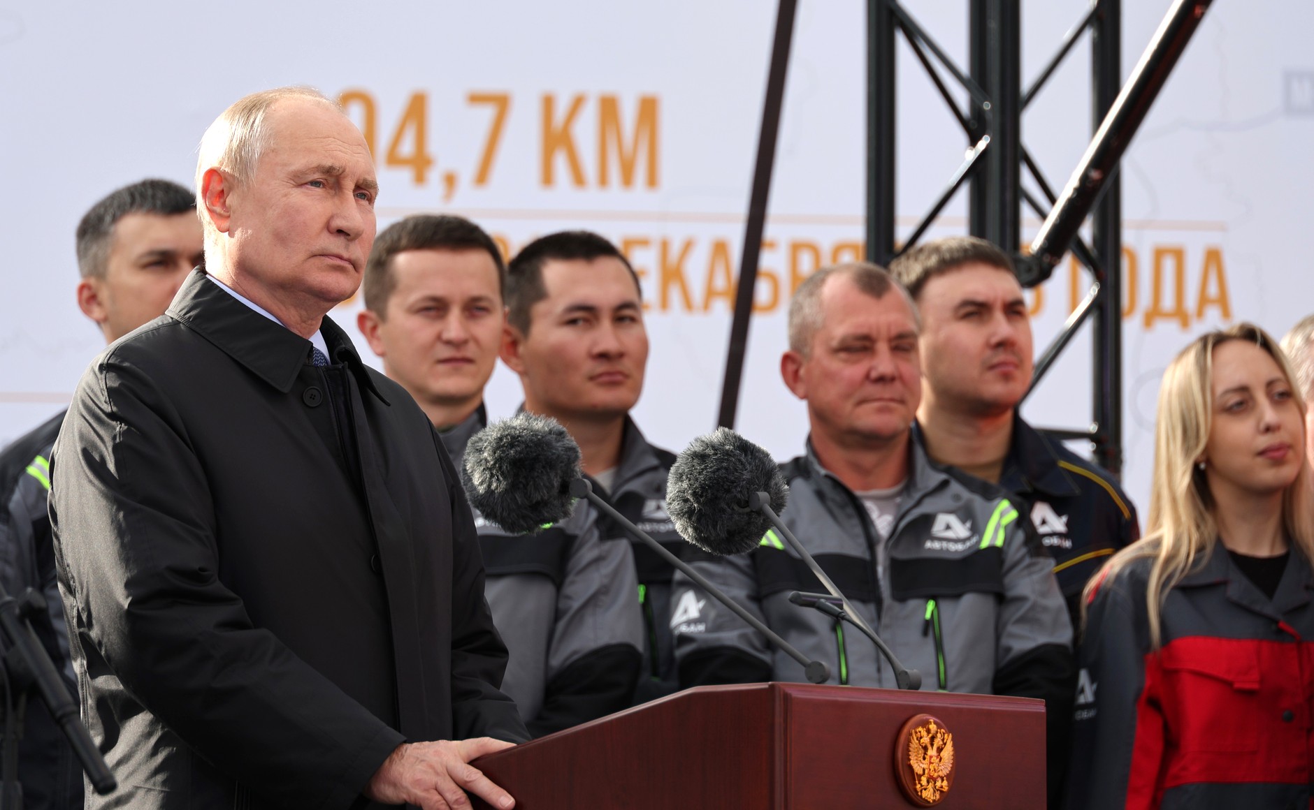 Владимир Путин на открытии участков трассы М-12
