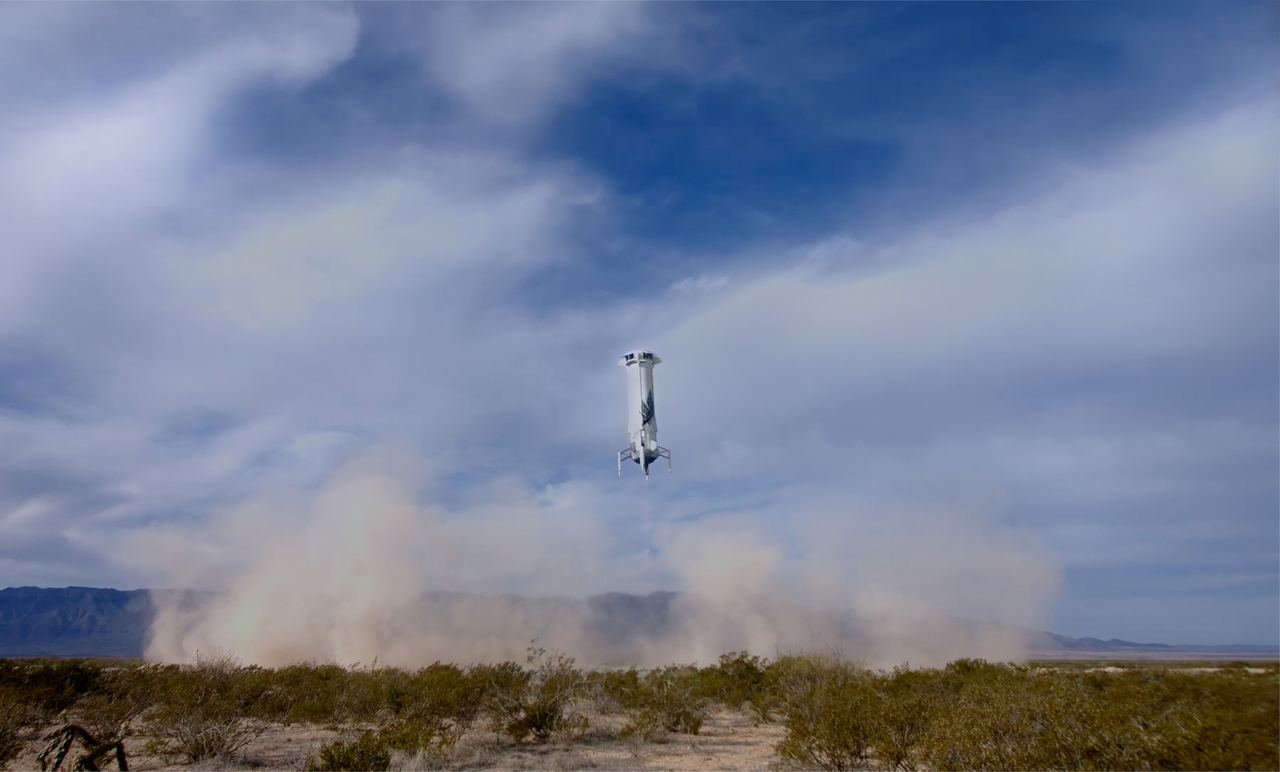 Посадка ракеты-носителя Blue Origin