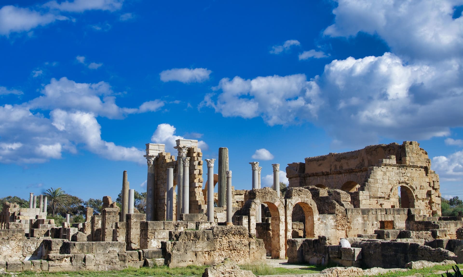 Руины города Лептис-Магна на территории Ливии