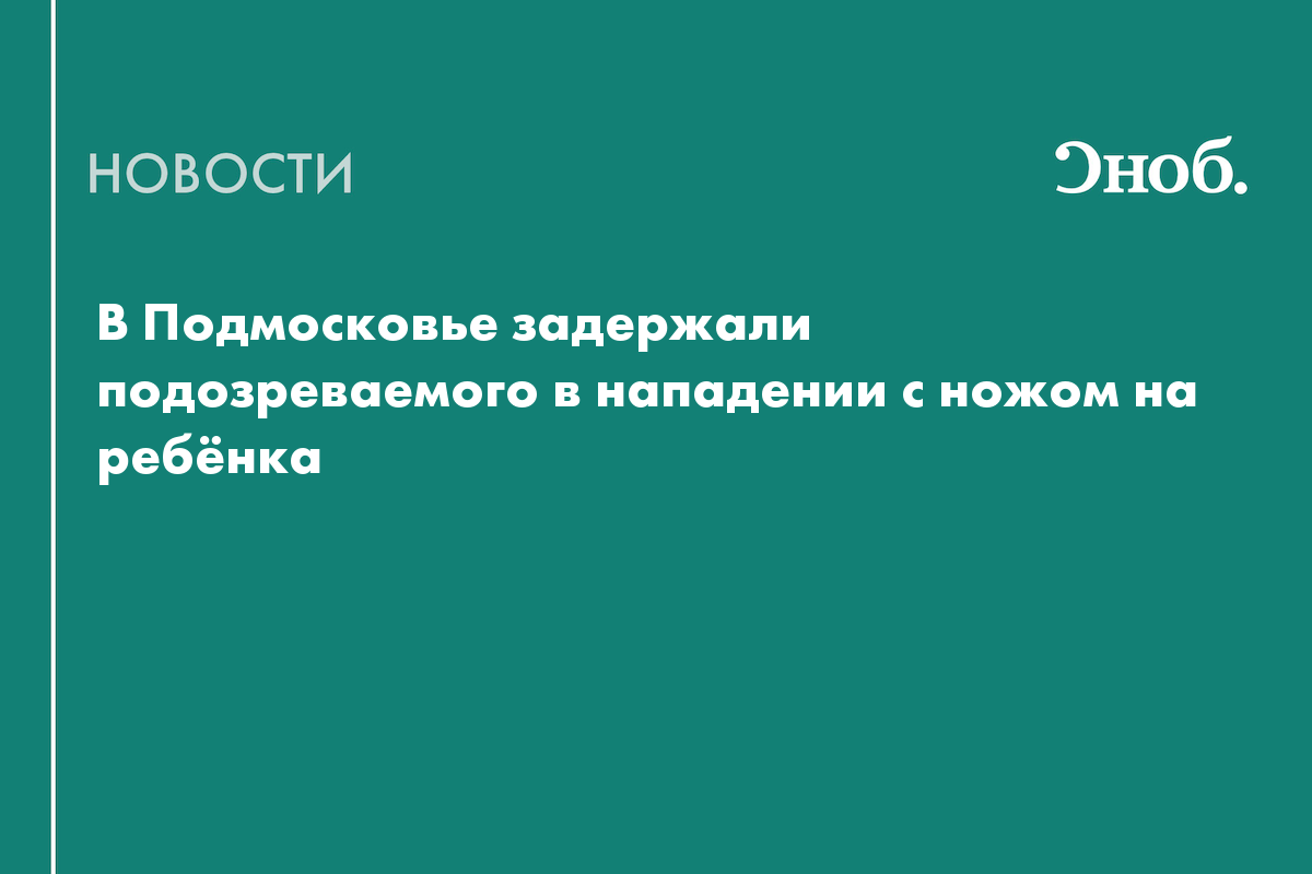 Что известно о мужчине, напавшем с ножом на 7-летнюю девочку в Подмосковье