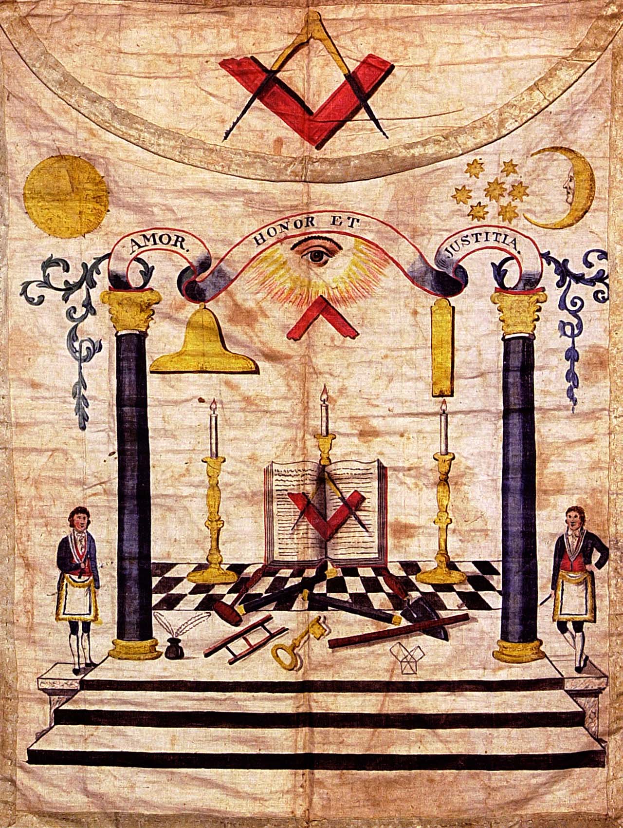 Фартук масона, XVIII век