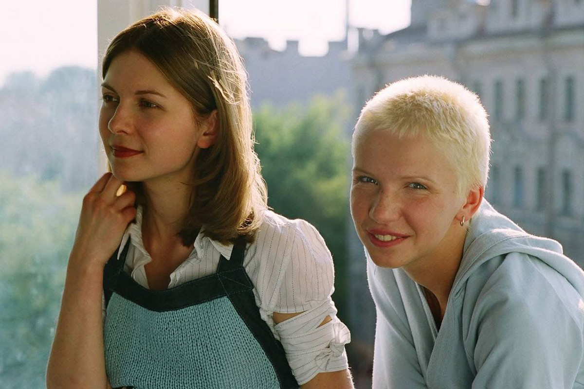 Екатерина Федулова и Ирина Рахманова на съемках фильма «Питер FM»