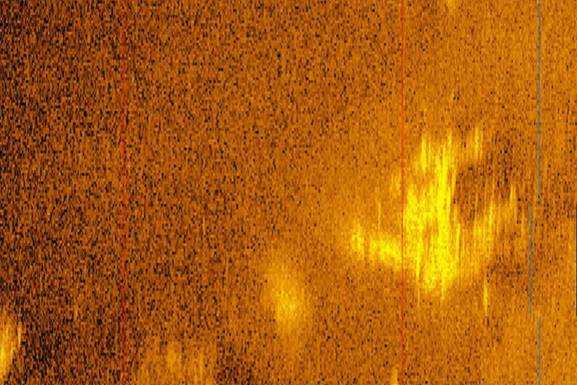 Гидроакустическое изображение аномалии на дне океана, напоминающей самолет Амелии Эрхарт, пропавший без вести