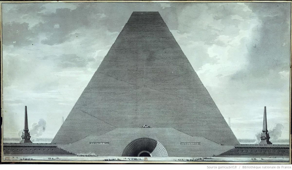 Пирамида и обелиски в бумажной архитектуре Э.Булле
