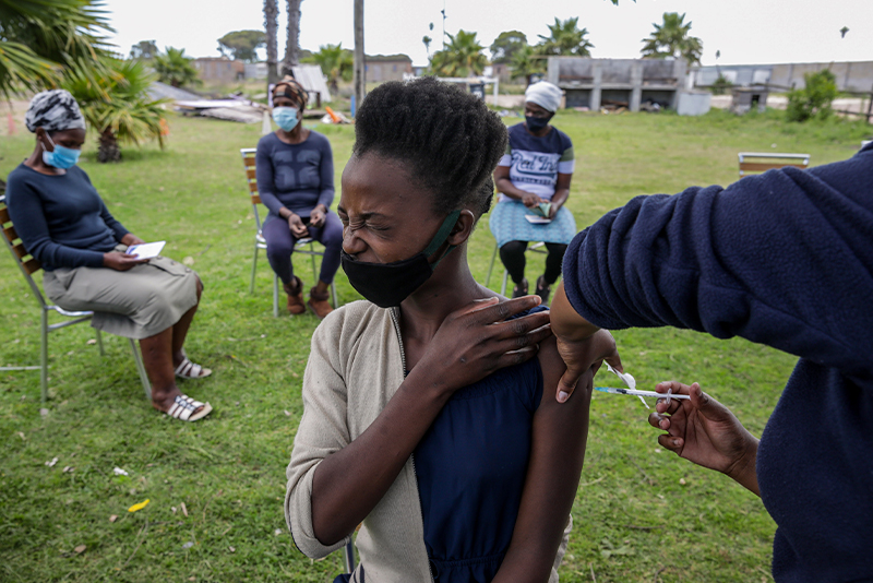 Вакцинация в Кейптауне, Южная Африка