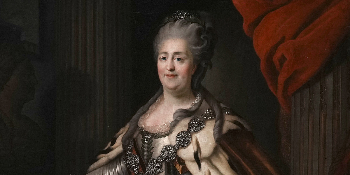 Портрет Екатерины ll на экспозиции выставки «1775. Триумф Екатерины. Московский год императрицы»