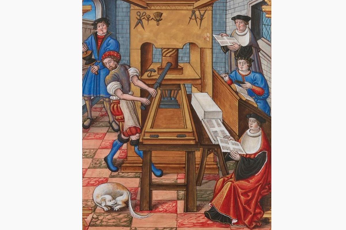Процесс книгопечатания в средневековой Европе