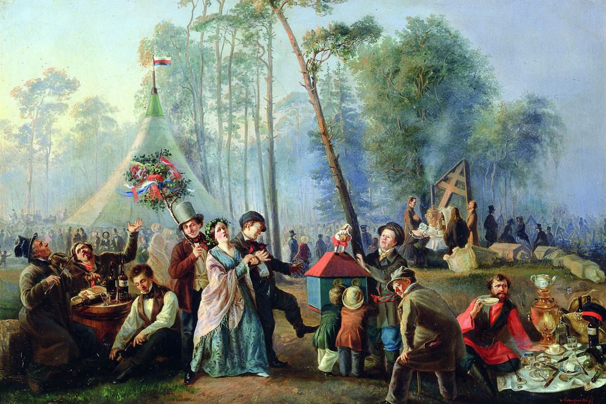 Василий Егоров, «Гулянье в Марьиной роще», 1852 год