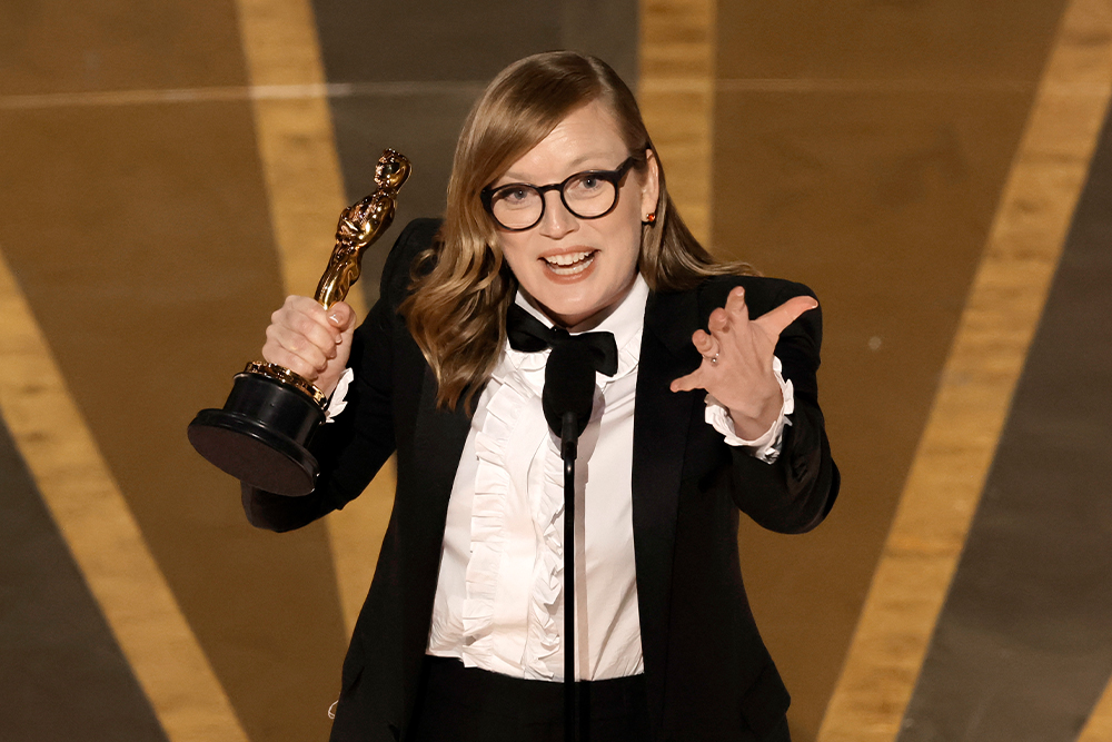 Сара Полли на церемонии вручения премии «Оскар», 12 марта 2023 год