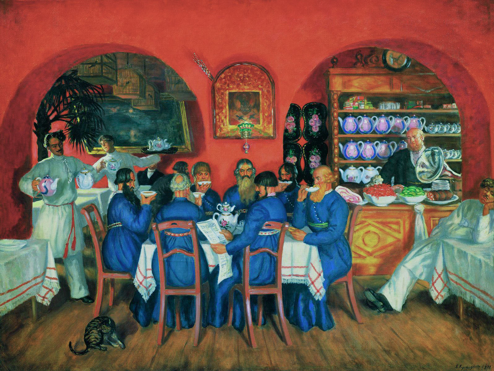 Борис Кустодиев, «Московский трактир», 1916 год