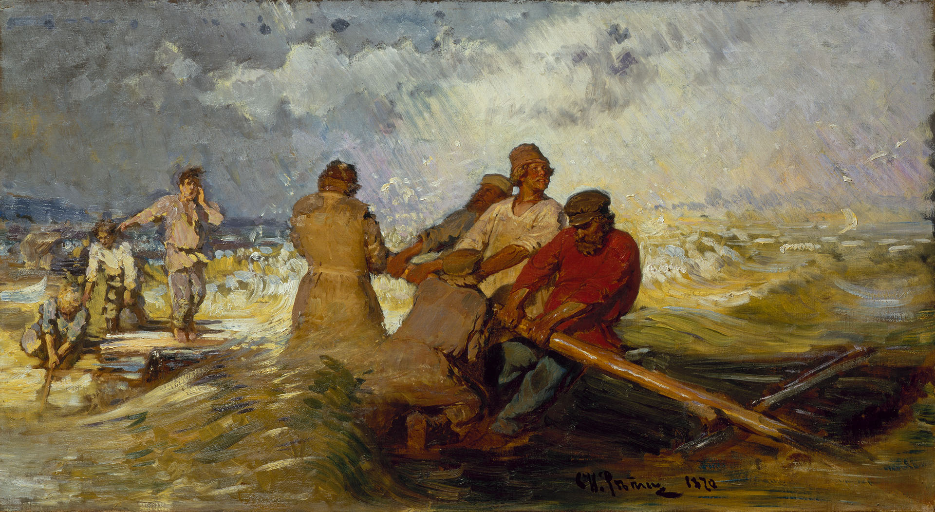 Репин И.Е. «Шторм на Волге», 1891 год