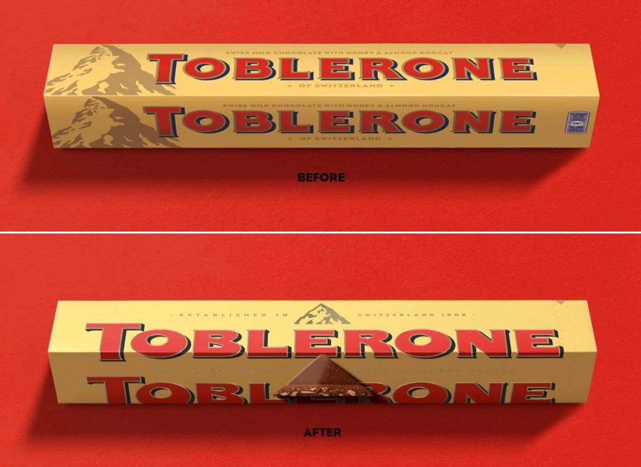 Новый дизайн упаковки Toblerone