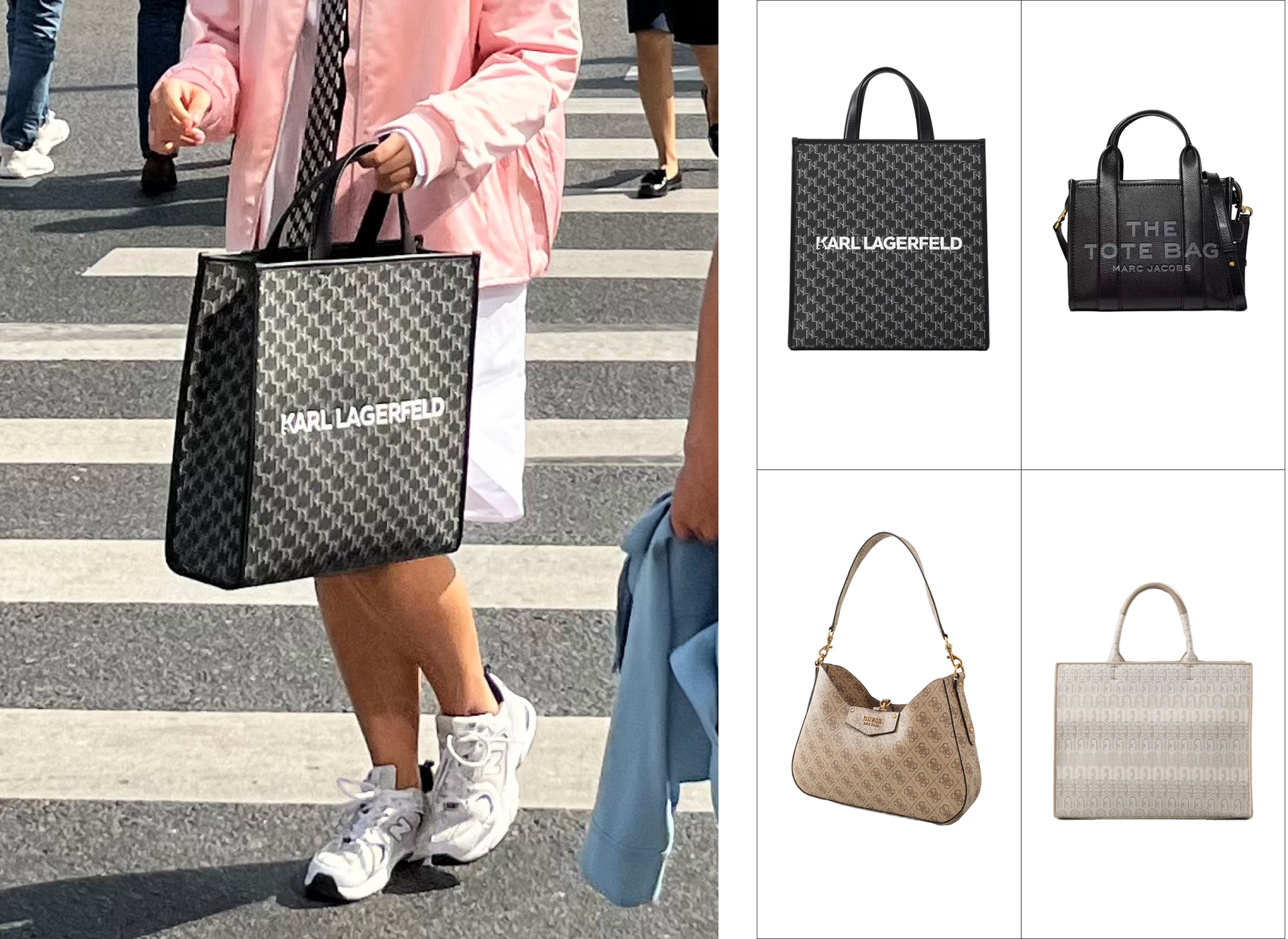 Сумка шоппер Karl Lagerfeld; сумка шоппер Marc Jacobs; сумка хобо Guess; сумка шоппер Furla