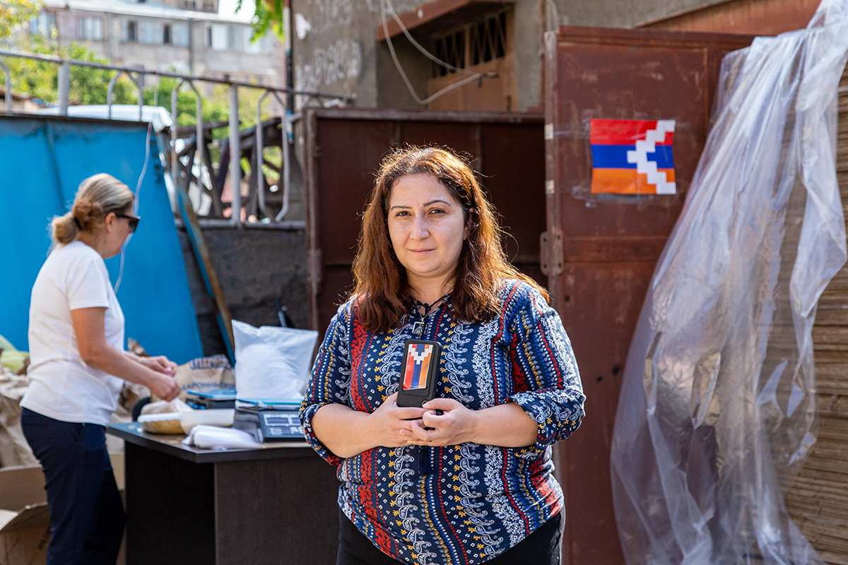 Саида Погосян, организатор пункта сбора помощи беженцам в Ереване