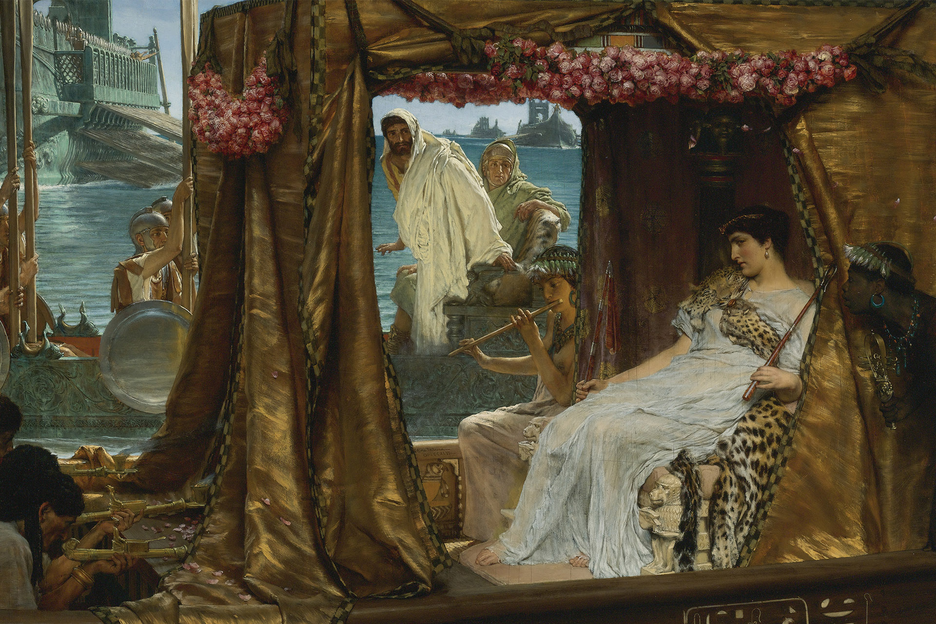 «Встреча Антония и Клеопатры». Лоуренс Альма-Тадема, 1885