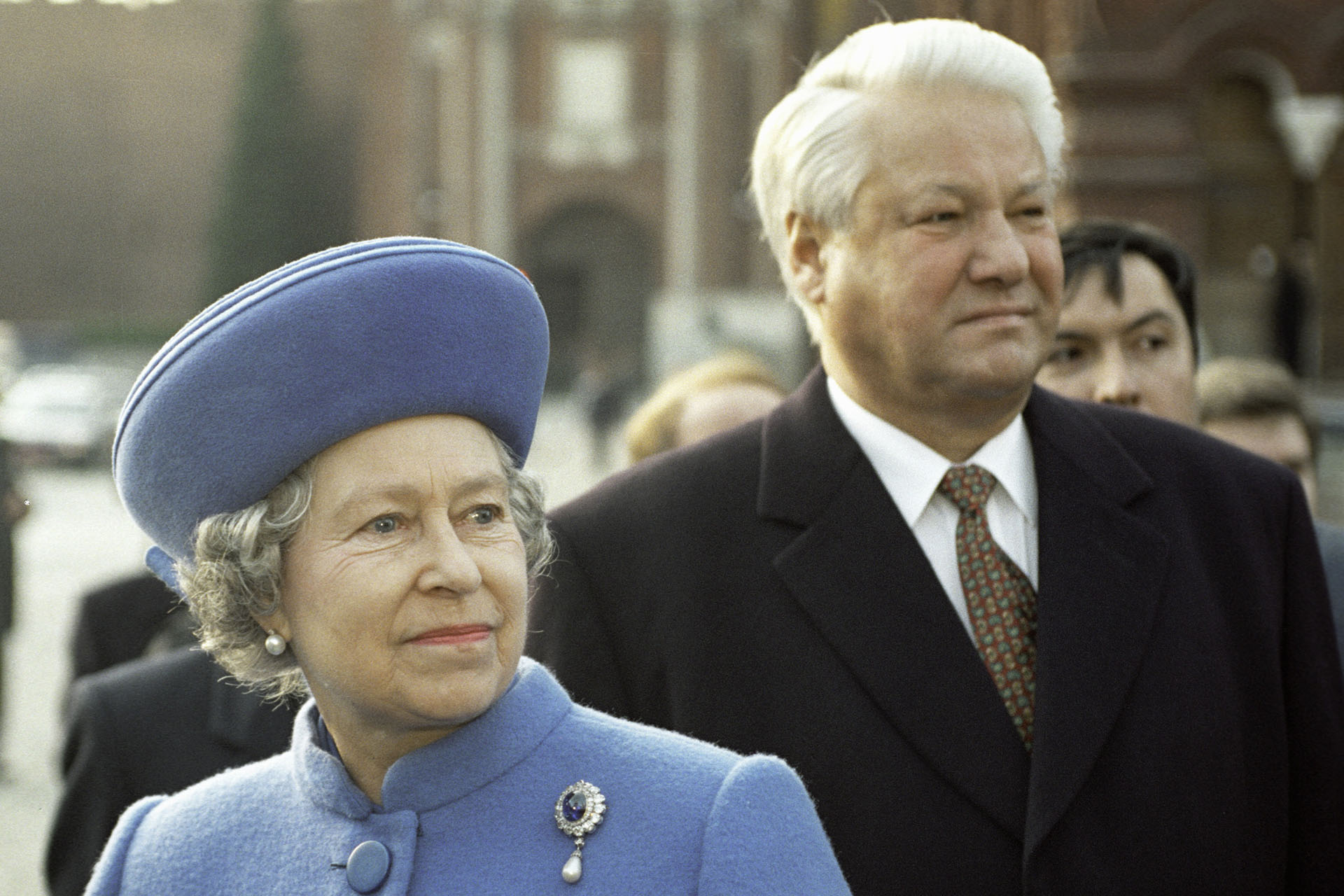 Борис Ельцин и Елизавета II во время официального визита королевы в Россию