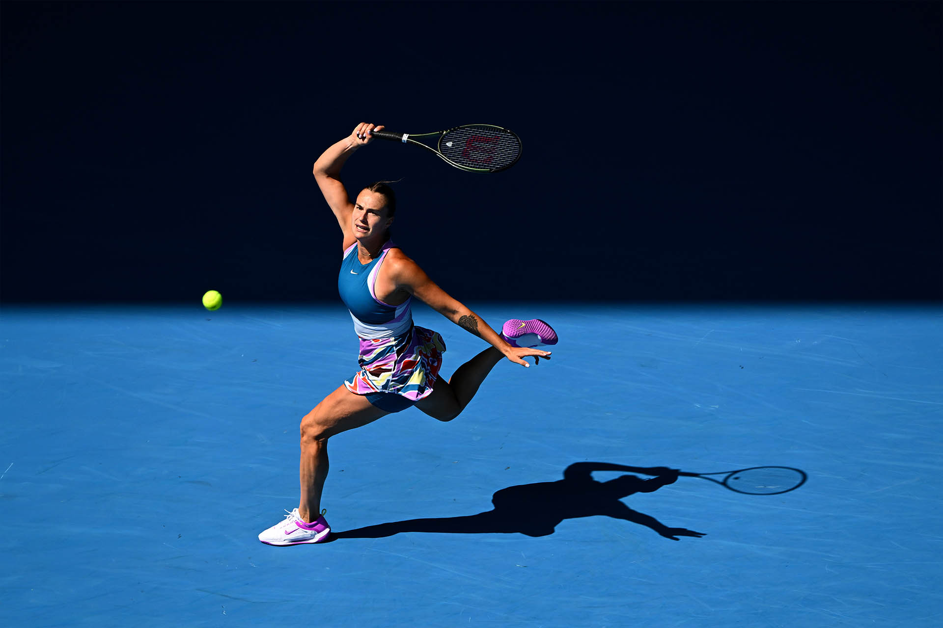 Арина Соболенко во время чемпионата по теннису Australian Open, 2023 год