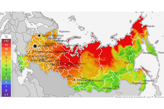 Средняя температура в российских регионах к 2090 вырастет на 10 градусов / Фото: Росгидрометцентр