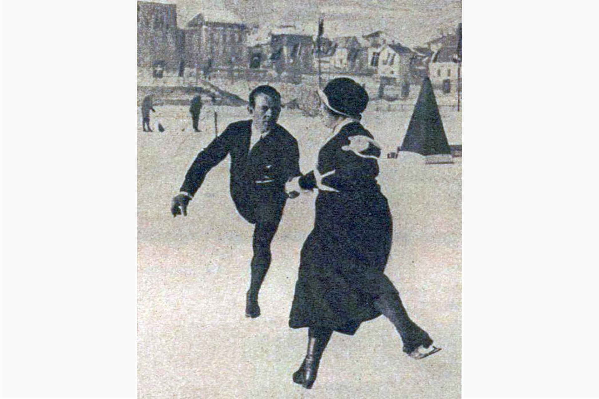 Альфред Бергер и Хелене Энгельман, австрийские фигуристы, завоевавшие золото на Олимпиаде 1924 года