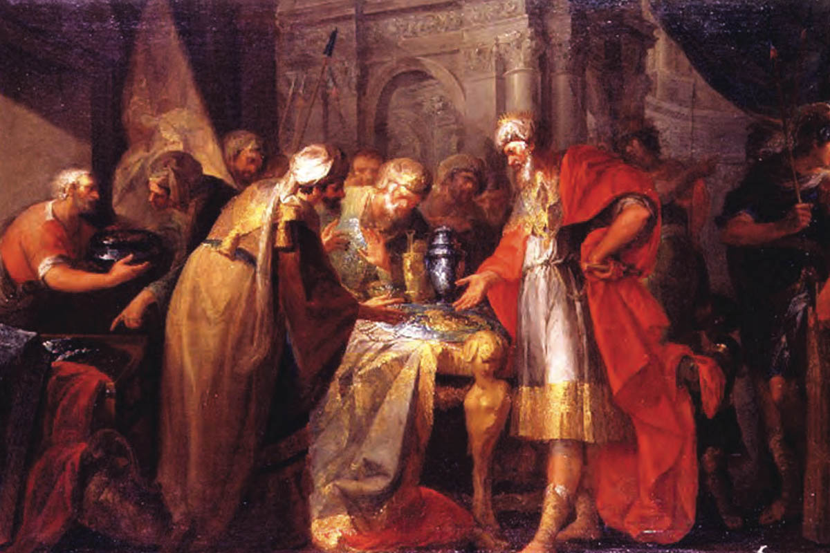 Висенте Лопес Портанья «Царь Езекия демонстрирует свое богатство вавилонским послам», 1789 год