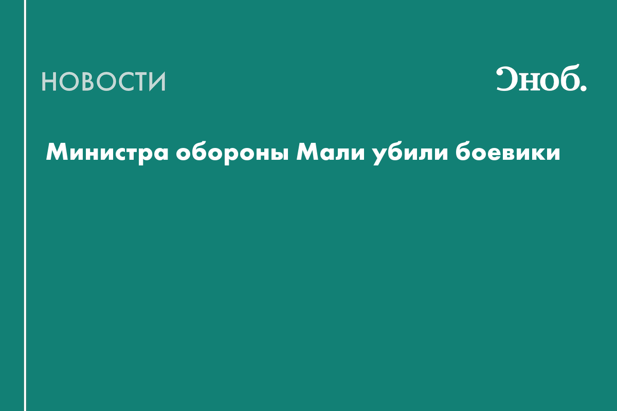 Министра обороны Мали убили боевики