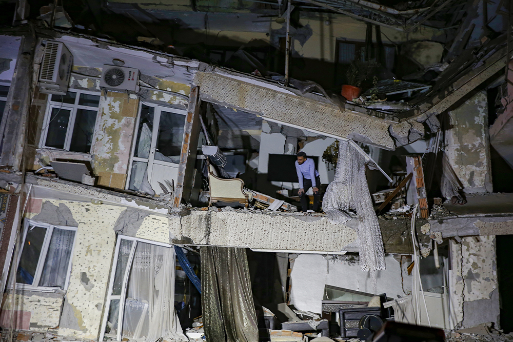 Последствия разрушений в Диярбакыре, Турция, 6 февраля 2023 года