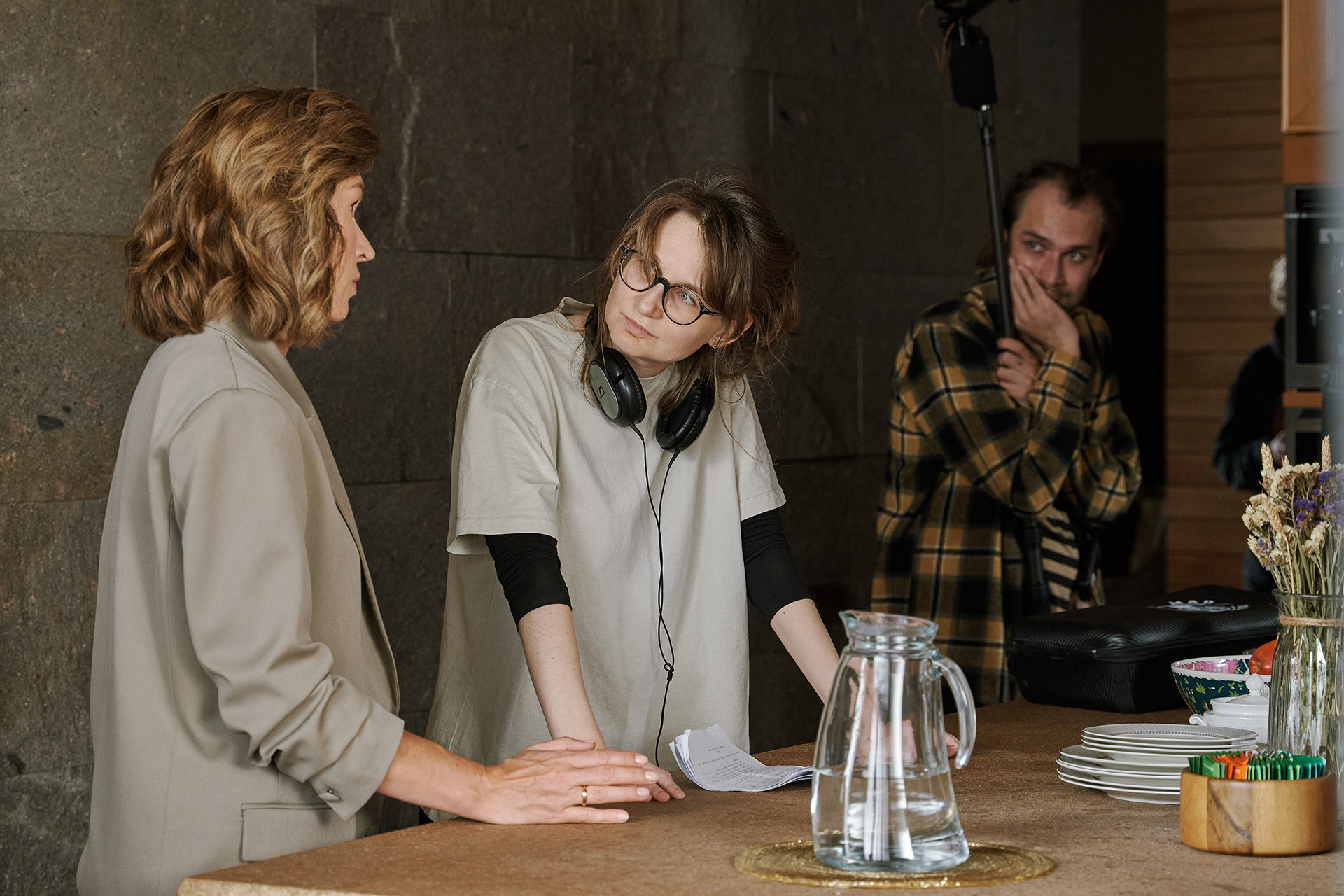 Анна Кузнецова на съёмках сериала«Дыши»