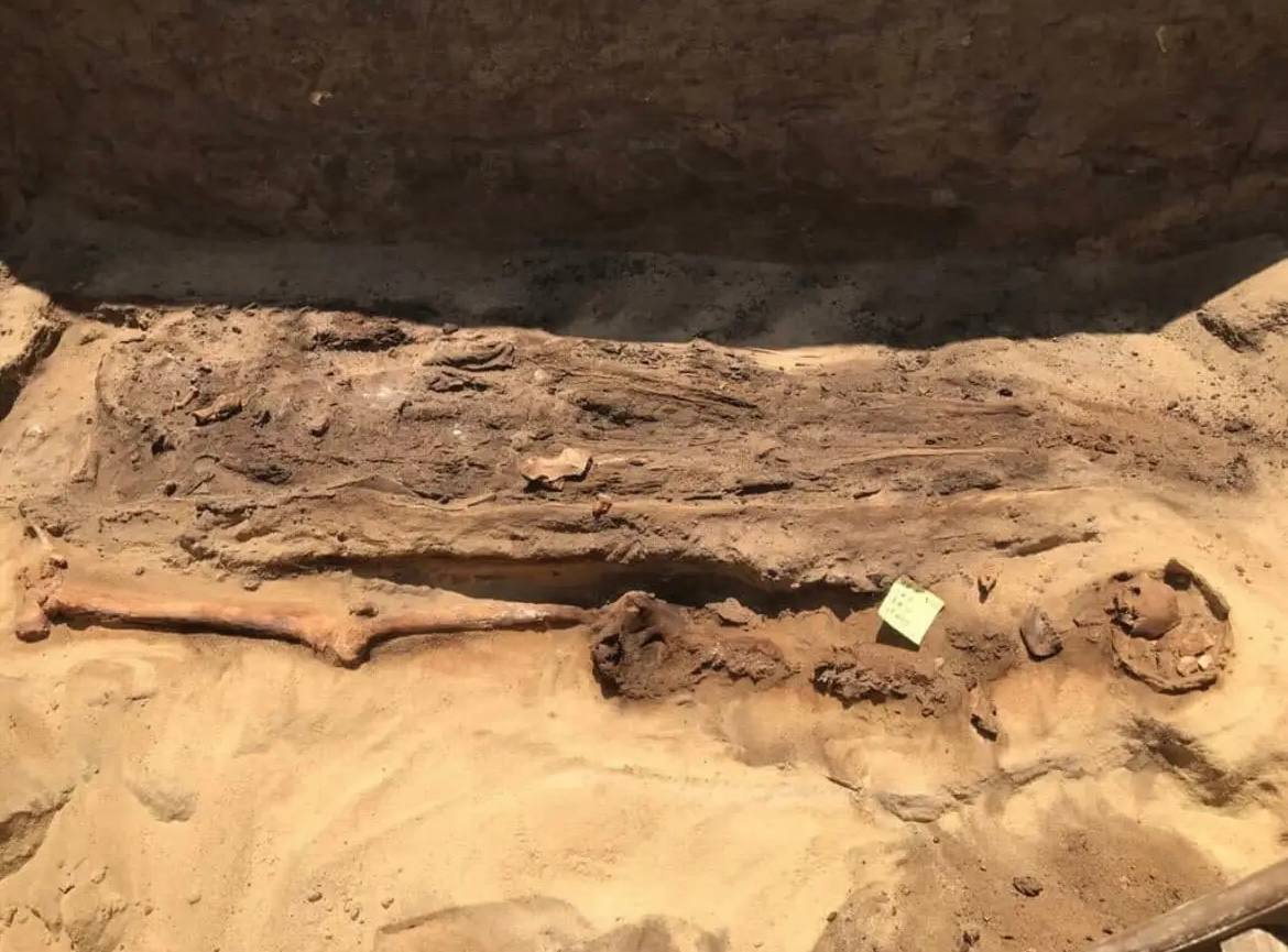 На фото: мумия, обнаруженная в египетском некрополе