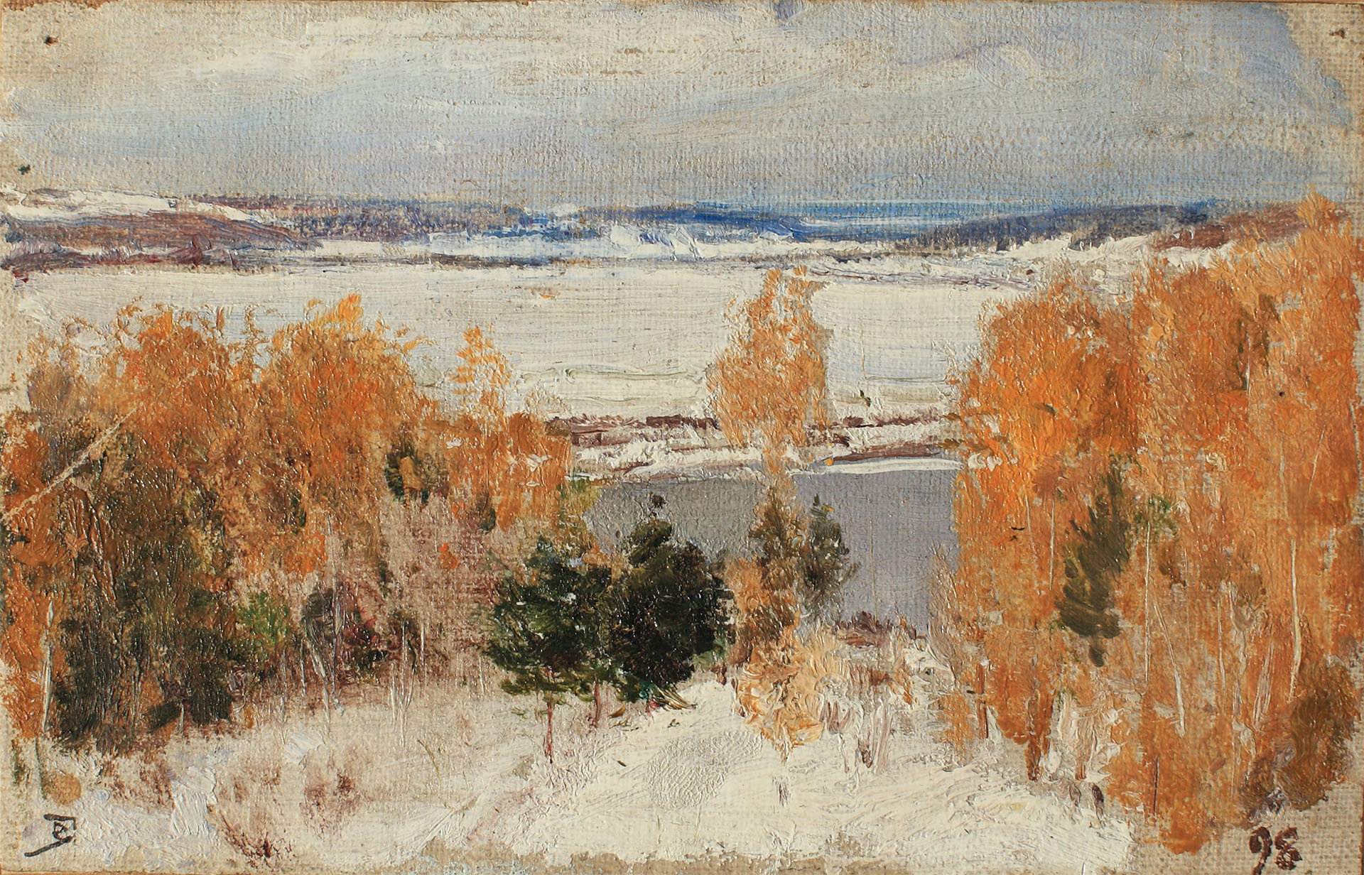 В. Поленов, «Ранний снег»,  1898 год