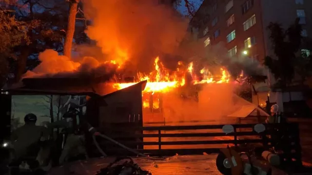 Пожар в зоопарке в Саратове