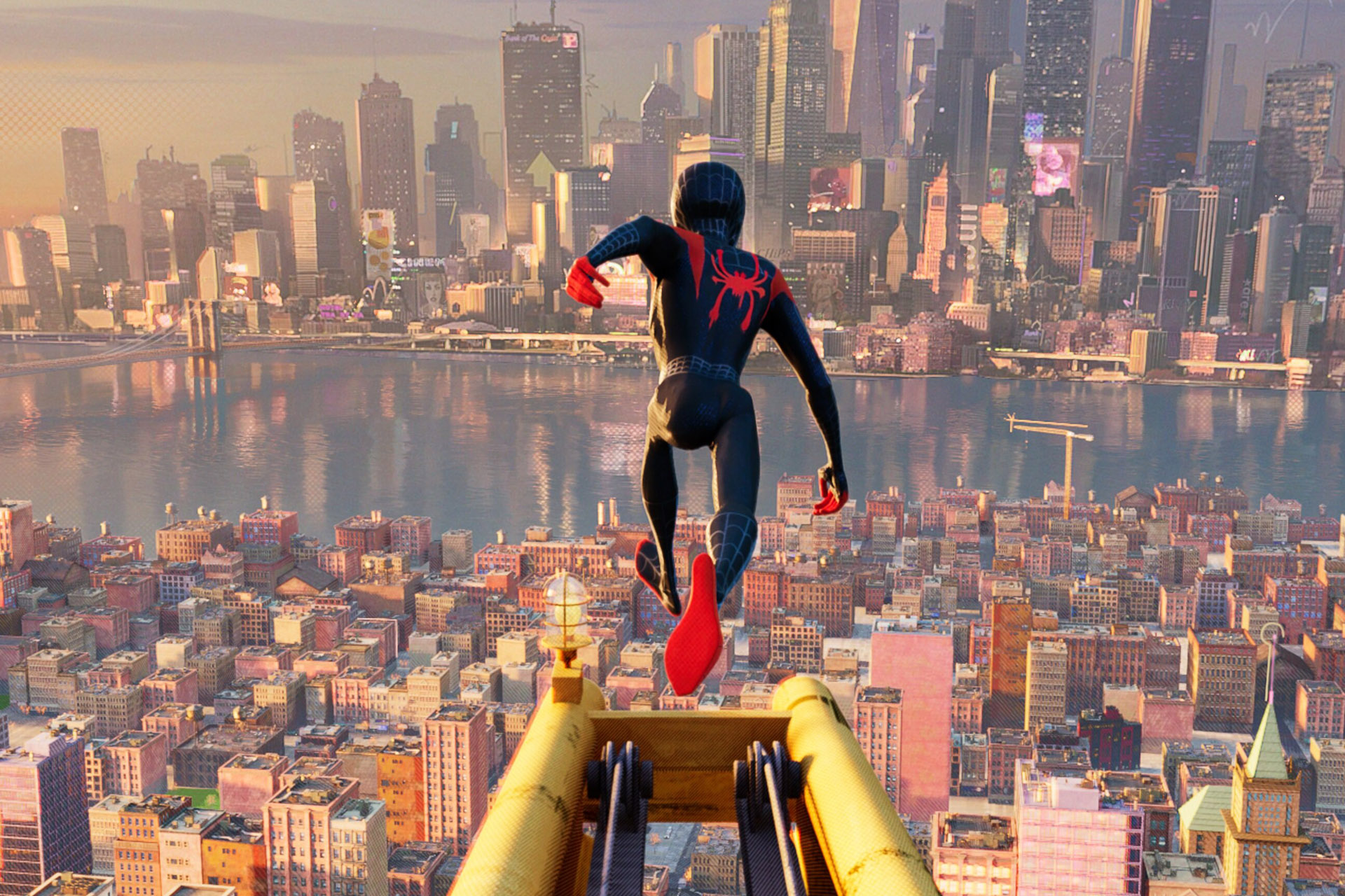 Кадр из мультфильма «Человек-паук: Через вселенные»