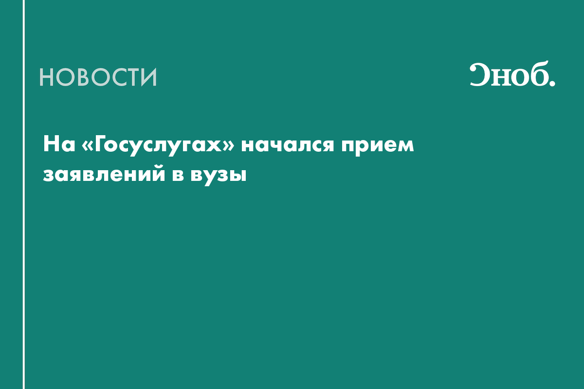 На «Госуслугах» начался прием заявлений в вузы