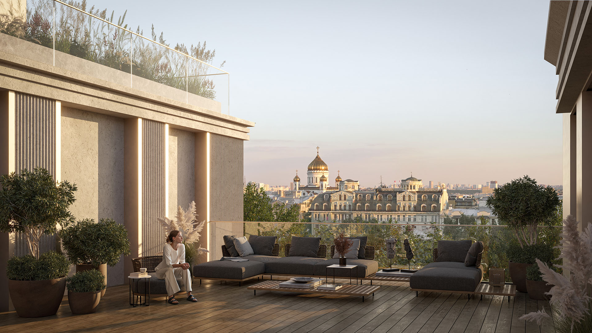 Вид с террасы дома LUCE