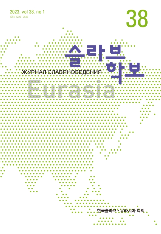 Обложка южнокорейского журнала «Славянские исследования» (том 38, № 1), 2023 год