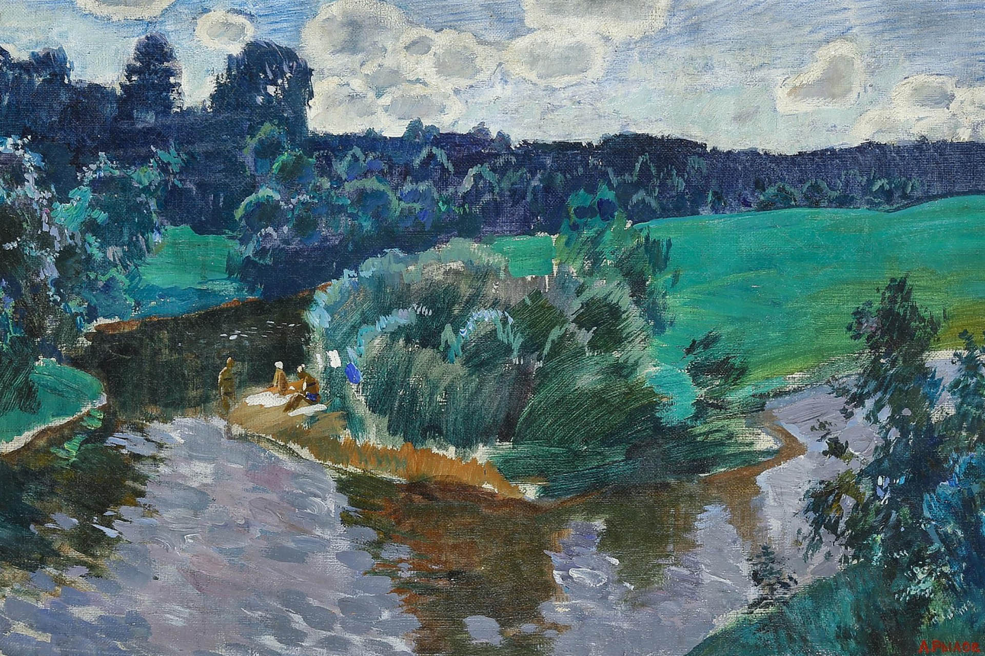 Аркадий Рылов «Пейзаж с рекой», 1922 год
