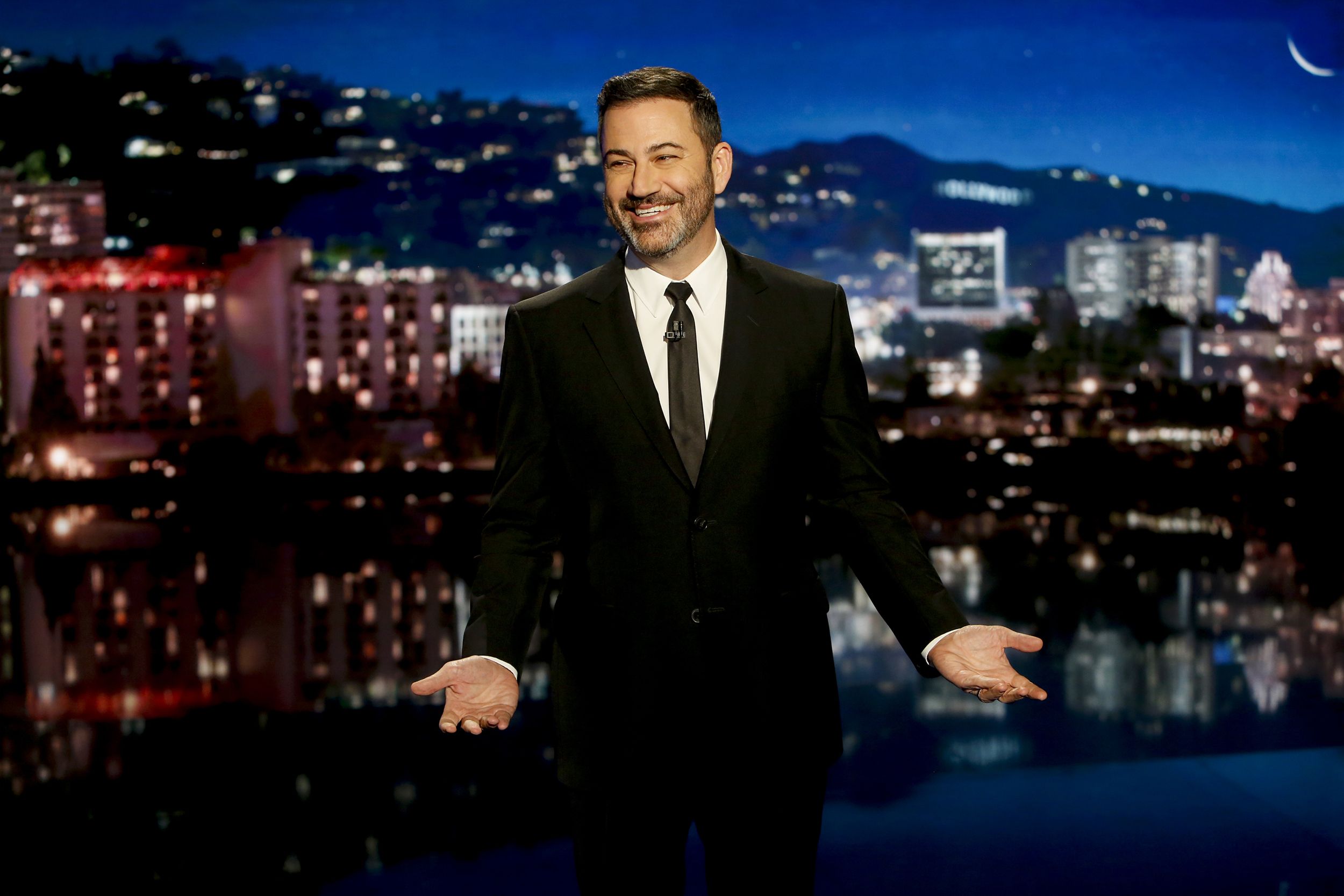 Джимми Киммел на съемках Jimmy Kimmel Live