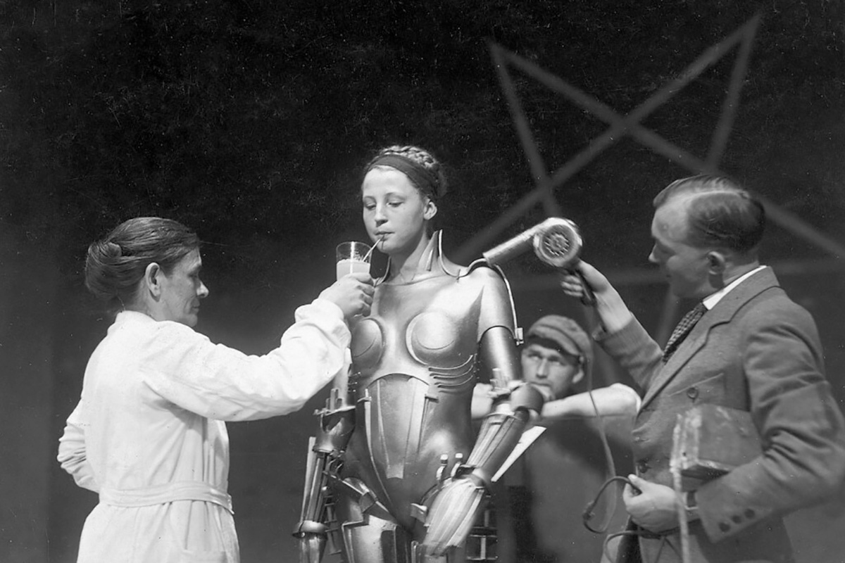На съемках фильма «Метрополис», 1927 год