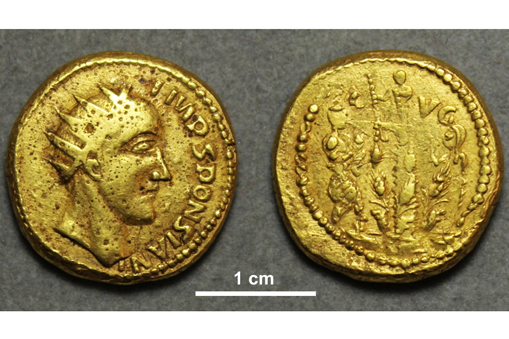 Изображение императора Спонсиана на римской монете