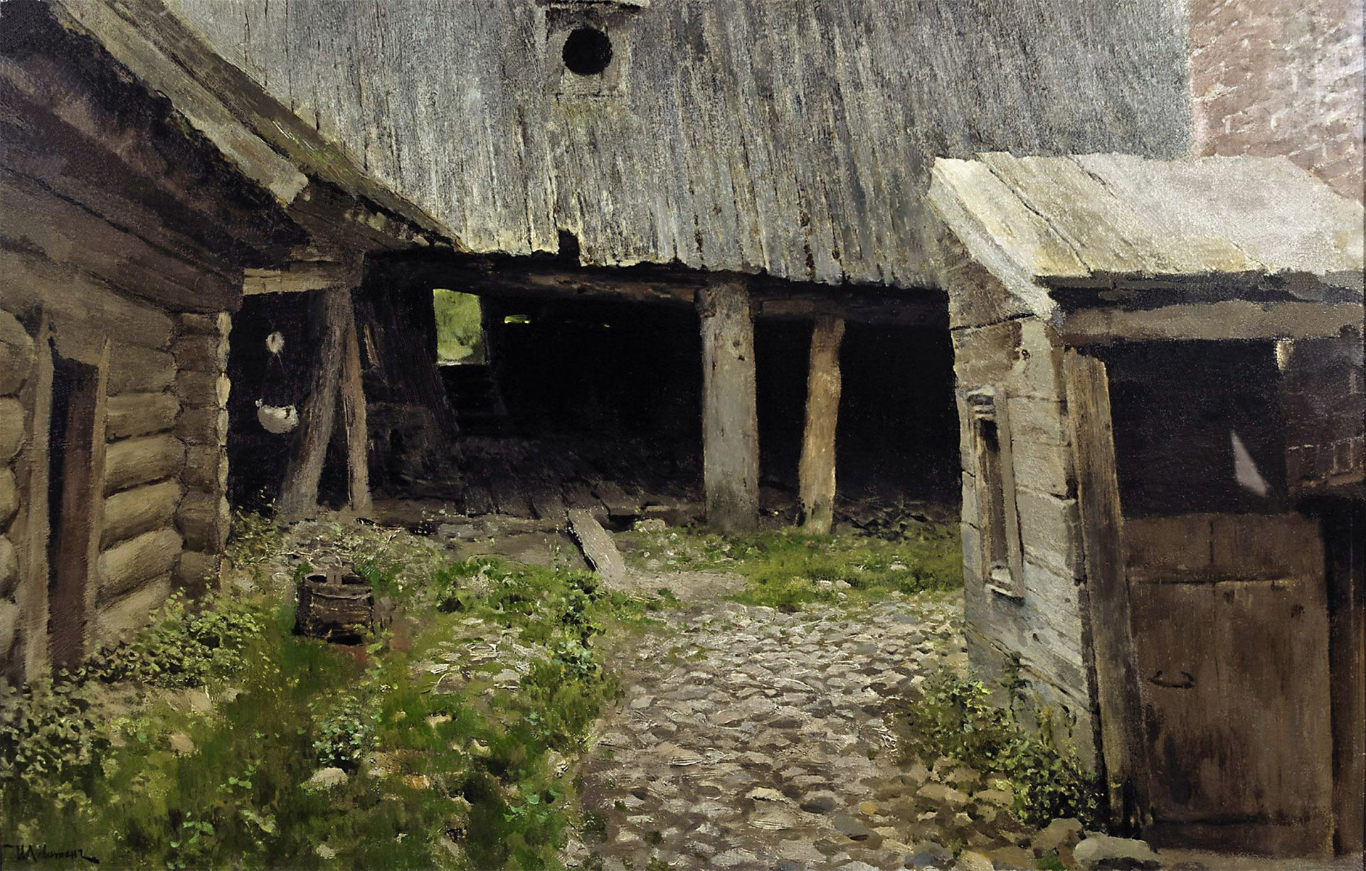 «Ветхий дворик». Исаак Левитан, 1890