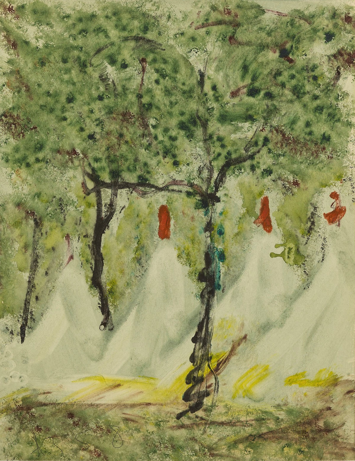 Анатолий Зверев, «Девушки в саду», 1958 год