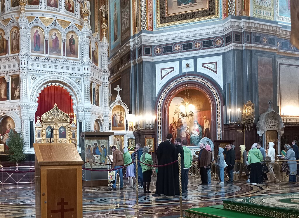 «Троица» Андрея Рублева в храме Христа Спасителя в июне 2023 года
